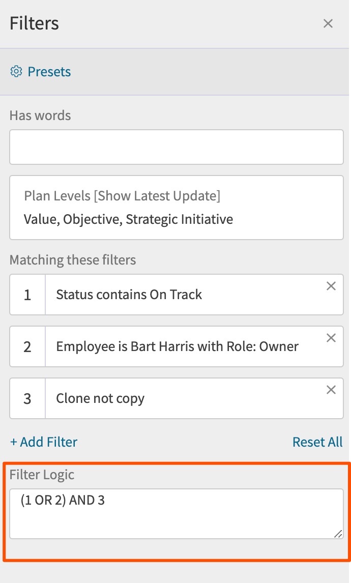 How to Use Search & Filter in Plans Envisio